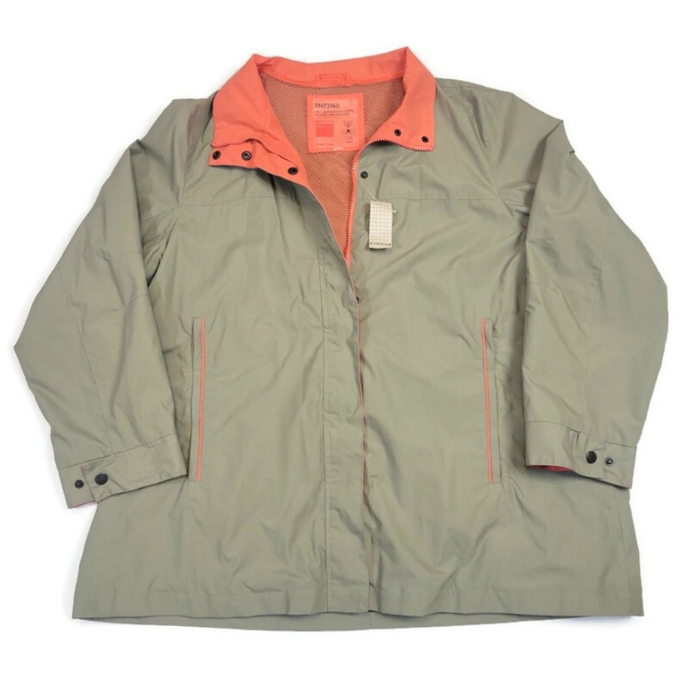 Avenue lightweight water resistant jacket olive and orange 18/20